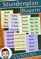 Vorschau - Fördermaterial/Inklusion - Stundenplan Bayern (Grundschule, Mittelschule, Realschule) - Stundentransparenz - Deckblatt
