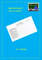 Vorschau - Arbeitsblätter - Das Jugendschutzgesetz - Was ist erlaubt? - Deckblatt