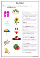 Vorschau - Arbeitsblätter - AB Zuordnung Bild-Text "Sommer" (2fach differenziert) - Seite 2
