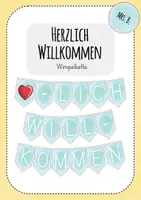 Vorschau - Poster - Wimpelkette - Herzlich Willkommen! - Deckblatt