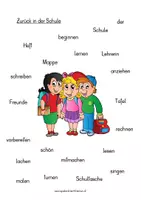 Vorschau - Stationenlernen - Thematische Wörtersammlung SCHULBEGINN - Seite 1
