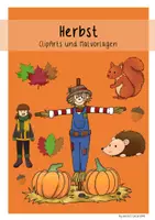 Vorschau - selbst erstellte Cliparts/Grafiken - Herbst - ClipArts und Malvorlagen - Deckblatt
