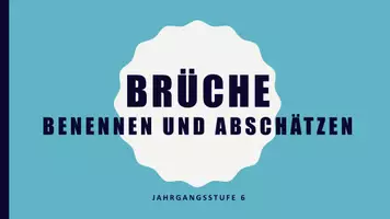 Vorschau - Arbeitsblätter - Materialpaket Brüche und Dezimalbrüche (Mathe 6) - Deckblatt