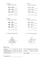 Vorschau - Test - Mathearbeit Klasse 3, Wiederholung der Inhalte aus Klasse 2 - Seite 1