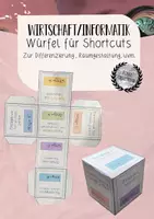Vorschau - Mal- und Bastelvorlagen - Shortcut-Würfel für den Umgang mit Word - Deckblatt