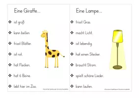Vorschau - Spiele - Klammerkarten einfache Sätze lesen - Seite 3