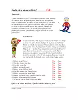 Vorschau - Text - Quelle est ta saison préférée lecture: Französisch / Text - Seite 1