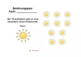Vorschau - selbst erstellte Cliparts/Grafiken - Belohnungspass - Deckblatt