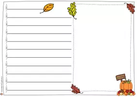 Vorschau - Arbeitsblätter - Meine Herbstferien - Schmuckblatt zum Schreiben nach den Ferien-Klasse 4 - Seite 2
