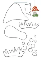Vorschau - Mal- und Bastelvorlagen - Fensterbild und Ausmalbild: Herbst / Pilz - Seite 3