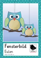 Vorschau - Mal- und Bastelvorlagen - Fensterbild / Bastelvorlage: Eule - Deckblatt