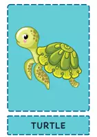 Vorschau - Bildkarten - Sea animals / Meerestiere (word card + pictures) - Seite 2