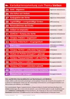 Vorschau - Arbeitsblätter - Grammatik-Karteikarten zu den VERBEN mit Konjugationstabellen - Seite 1