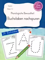 Vorschau - Arbeitsblätter - 🖌 Buchstaben nachspuren Anlaute Phonologische Bewusstheit - Deckblatt