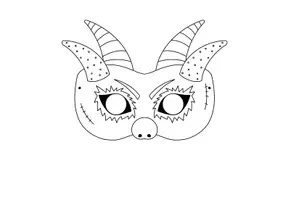 Vorschau - Mal- und Bastelvorlagen - Halloween // Gruselige Masken zum Ausmalen - Seite 2