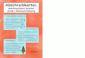 Vorschau - Arbeitsblätter - Abschreibkartei-Paket Winter/ Weihnachten - Seite 1