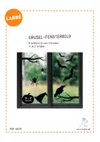 Vorschau - Mal- und Bastelvorlagen - Grusel-Fensterbild für Halloween - Seite 1