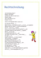 Vorschau - Stundenentwürfe - ss,s,ß - k, ck - dass, das - Großschreibung- f,v - tz, z - i,ie - Dehnungs-h - Doppelbuchstaben - Seite 1