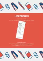 Vorschau - Mal- und Bastelvorlagen - Klassenleitung: Lesezeichen für die Schüler*innen - Deckblatt