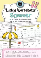 Vorschau - Unterrichtsreihen - Lustige Sommer - Würfelsätze | Schreib- und Lesespaß! - Deckblatt
