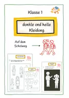 Vorschau - Arbeitsblätter - helle und dunkle Kleidung- Klasse 1 - Deckblatt