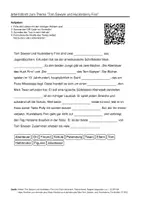 Vorschau - Arbeitsblätter - Arbeitsblätter zum Thema "Tom Sawyer und Huckleberry Finn" + Lösung & MP3 + Mindmap + Infografik - Deckblatt