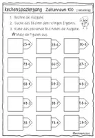 Vorschau - Arbeitsblätter - Rechenspaziergang Zahlenraum 100 | Mathematik Grundschule | Addition | Subtraktion | Einmaleins - Seite 3