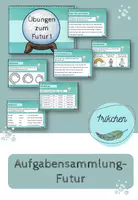 Vorschau - Aufgabenkarten - Aufgabensammlung Futur I - Deckblatt