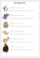 Vorschau - Arbeitsblätter - Body Parts & Animals: Arbeitsblätter anhand der Lektüre From Head to Toe (Wortschatzarbeit) - Englisch - Kl. 2/3 - Seite 1