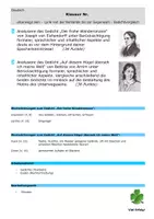 Vorschau - Klassenarbeiten - Gedichtvergleich - unterwegs sein - Klausur mit EHZ - Reiselyrik Eichendorff Der frohe Wandersmann - Seite 1