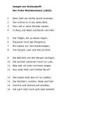 Vorschau - Klassenarbeiten - Gedichtvergleich - unterwegs sein - Klausur mit EHZ - Reiselyrik Eichendorff Der frohe Wandersmann - Seite 2