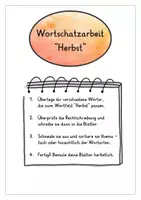 Vorschau - Arbeitsblätter - Wortschatzarbeit zum Thema Herbst - Seite 1