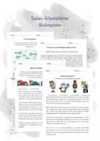 Vorschau - Arbeitsblätter - Arbeitsblätter Weihnachten, Rätsel, Lesen, Abschreibübung - Deckblatt