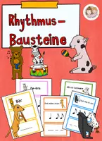 Vorschau - Poster - Musik Grundschule, Rhythmusbausteine Tiere, Musik, Musikunterricht - Deckblatt