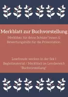 Vorschau - Merkblätter - Merkblatt zur Buchvorstellung & Bewertungshilfe - Deckblatt