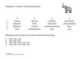 Vorschau - Arbeitsblätter - Hüpfdiktate Zoo – Klasse 2 - Seite 2