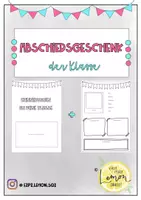Vorschau - Mal- und Bastelvorlagen - Abschiedsgeschenk der Klasse an Mitschüler*innen - Deckblatt
