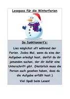 Vorschau - Unterrichtsreihen - Lesepass Weihnachtsferien / Winterferien - Seite 3