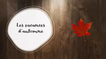 Vorschau - Präsentationen/Tafelbilder - Sprechanlass: Les vacances d'automne, PowerPoint, editierbar - Seite 1