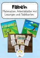 Vorschau - Unterrichtsreihen - Fabeln - Materialien, Arbeitsblätter mit Lösungen und Tafelkarten - Deckblatt