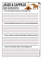 Vorschau - Arbeitsblätter - Steinzeit Arbeitsblätter - Jäger & Sammler mit Fragen & Lösungen - Seite 3