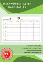 Vorschau - Arbeitsblätter - Merkwörterfalter nach der Buchstabenreihenfolge zu Karibu - Deckblatt