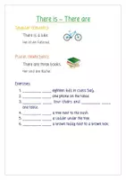 Vorschau - Arbeitsblätter - Englisch Hefteintrag - There is-are - Deckblatt