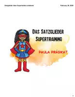 Vorschau - Arbeitsblätter - Satzgliedertraining mit den Superhelden - Paula Prädikat - Deckblatt