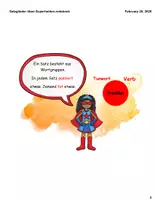 Vorschau - Arbeitsblätter - Satzgliedertraining mit den Superhelden - Paula Prädikat - Seite 1