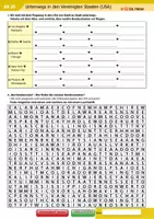 Vorschau - Arbeitsblätter - Unterwegs in den Vereinigten Staaten (USA) - Deckblatt