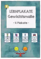 Vorschau - Poster - Lernplakate / Tafelmaterial Gewichtsmaße (Gewichtseinheiten) - Deckblatt
