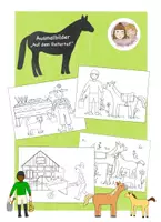 Vorschau - Arbeitsblätter - Ausmalbilder Grundschule Pferde, Reiterhof - Deckblatt