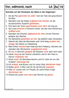 Vorschau - Arbeitsblätter - Vor, während, nach - Zeitformen in der richtigen Reihenfolge - Seite 1