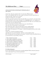 Vorschau - Text - Halloween Party Englische Lesung: Reading in English - Deckblatt